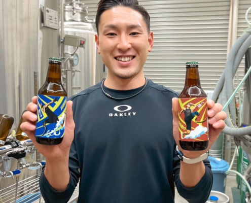 井谷選手と応援ビール